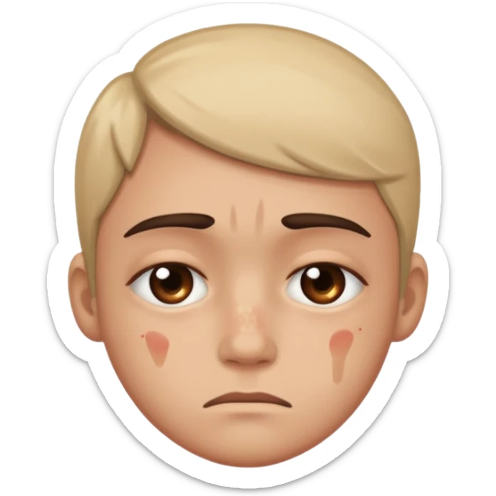 sad emoji with bruise under eye
no i would like skmilar to smiling face holding up tearsnot tears just bruise sticker