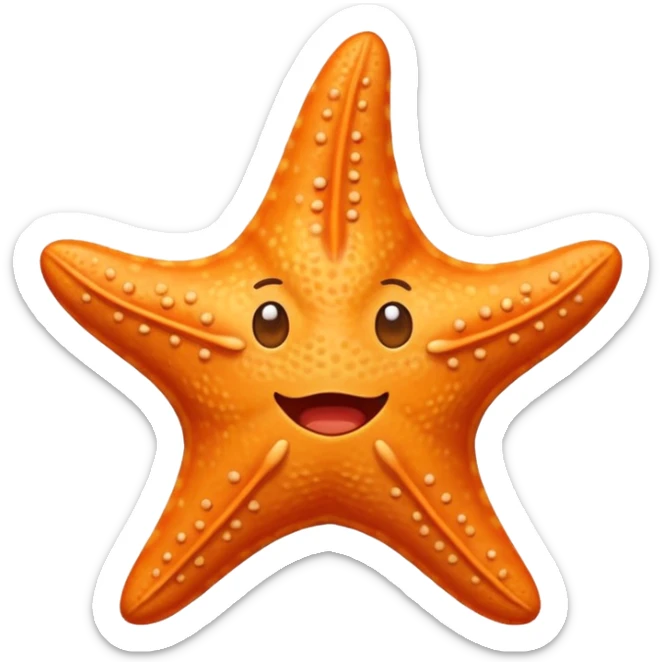 Give me a picture of an animated talking starfish that coughs sticker