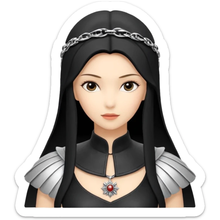 Девушка белокожая, с длинными темными волосами, в черной одежде для йоги, стоит в позе лотоса, в стиле бимбо пилатес, правильные пропорции, только человек sticker