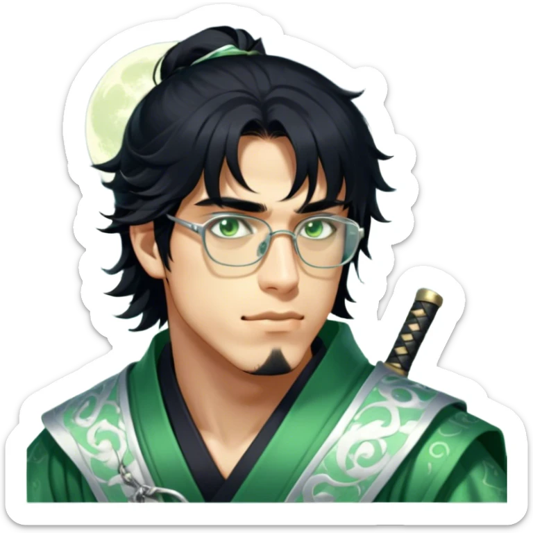 Moonlit Samurai sticker