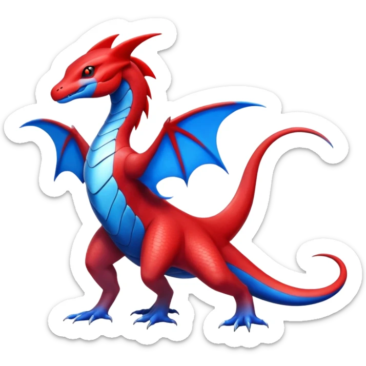Latias-Salandit-Koraidon-Fakémon-hybrid-creature (full body)  sticker