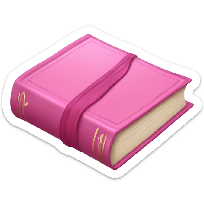 pink book sticker