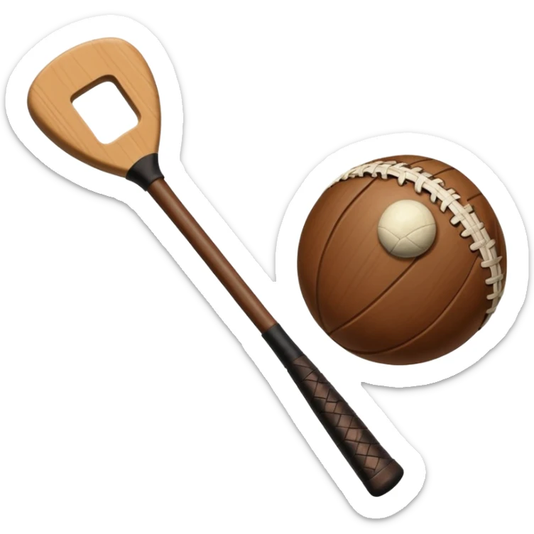 Hurley and sliotar as in what's used for the Irish sport  sticker