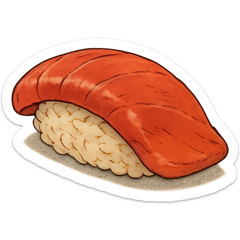 sushi, ghibli style sticker