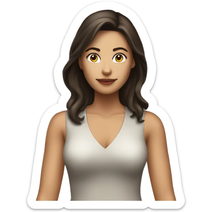 full body brunette beautiful woman  sticker