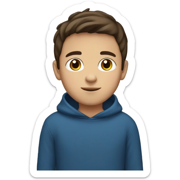 winter, christmas, hispanic, short brown hair, boy, brown eyes, child, full body, blue sweater sticker