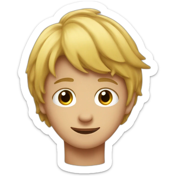 Football on top of a boy's neck, instead of face sticker