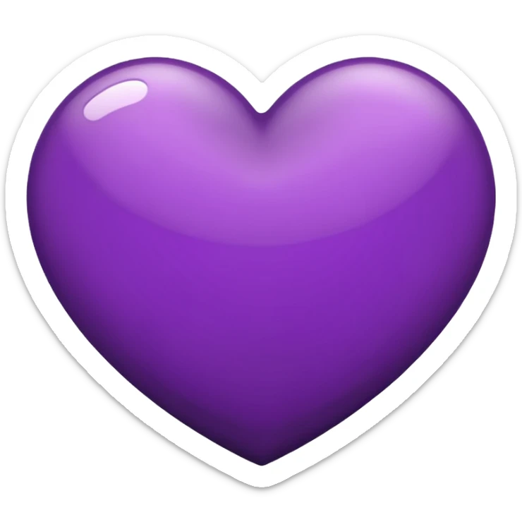 Heart emoji with mix of black and purple colour sticker