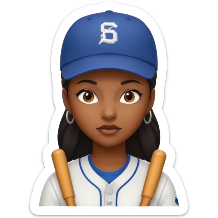 black girl Bold, edgy, confident, sporty, fearless, striking, urban, statement-making sticker