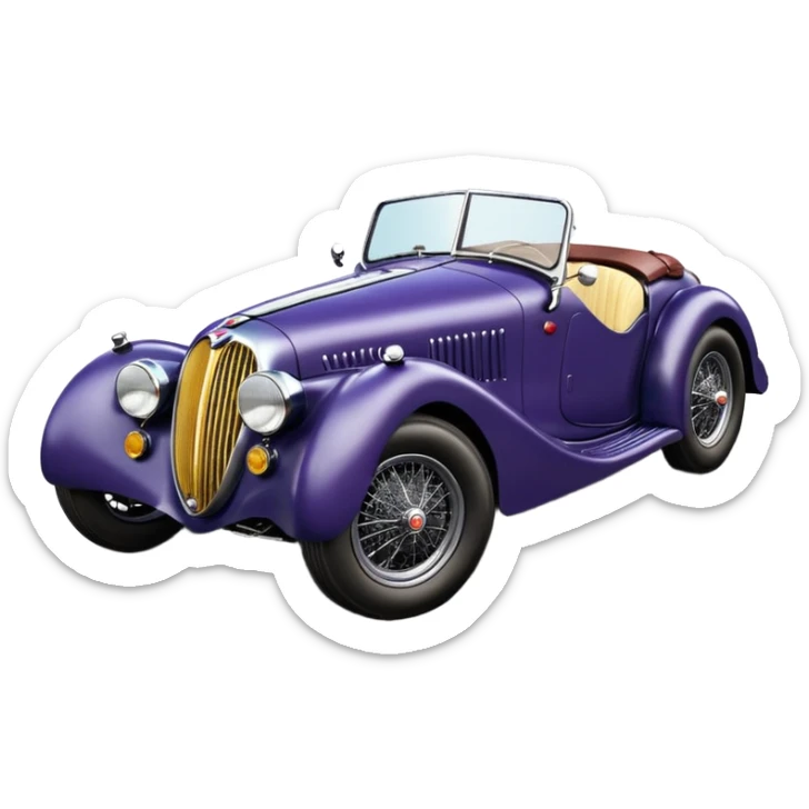 Black bumblebee very fast racing 1934 jaguar roadster rustic old antique rat hot rodded blueberry and cherry pearl  sticker