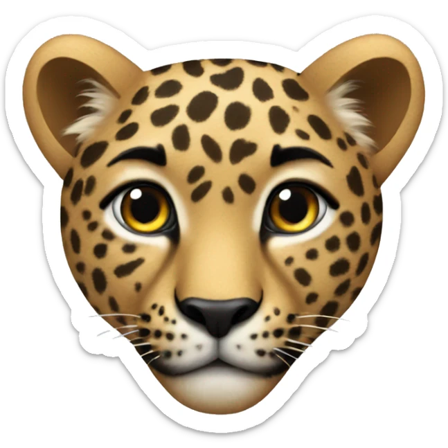 Leopard heart  sticker