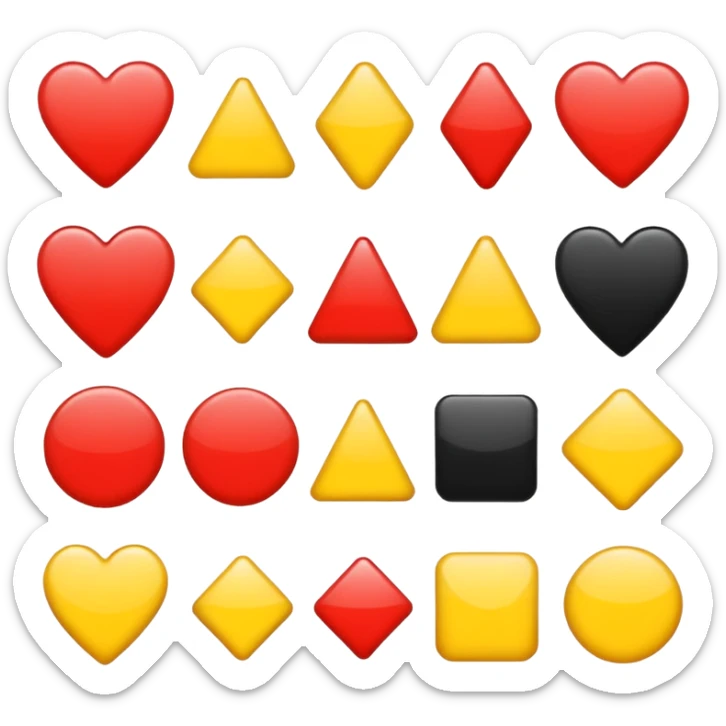 Make a flat color, red yellow and black. Just With The Colors, I, Give vIt To You And The Sammi order. sticker