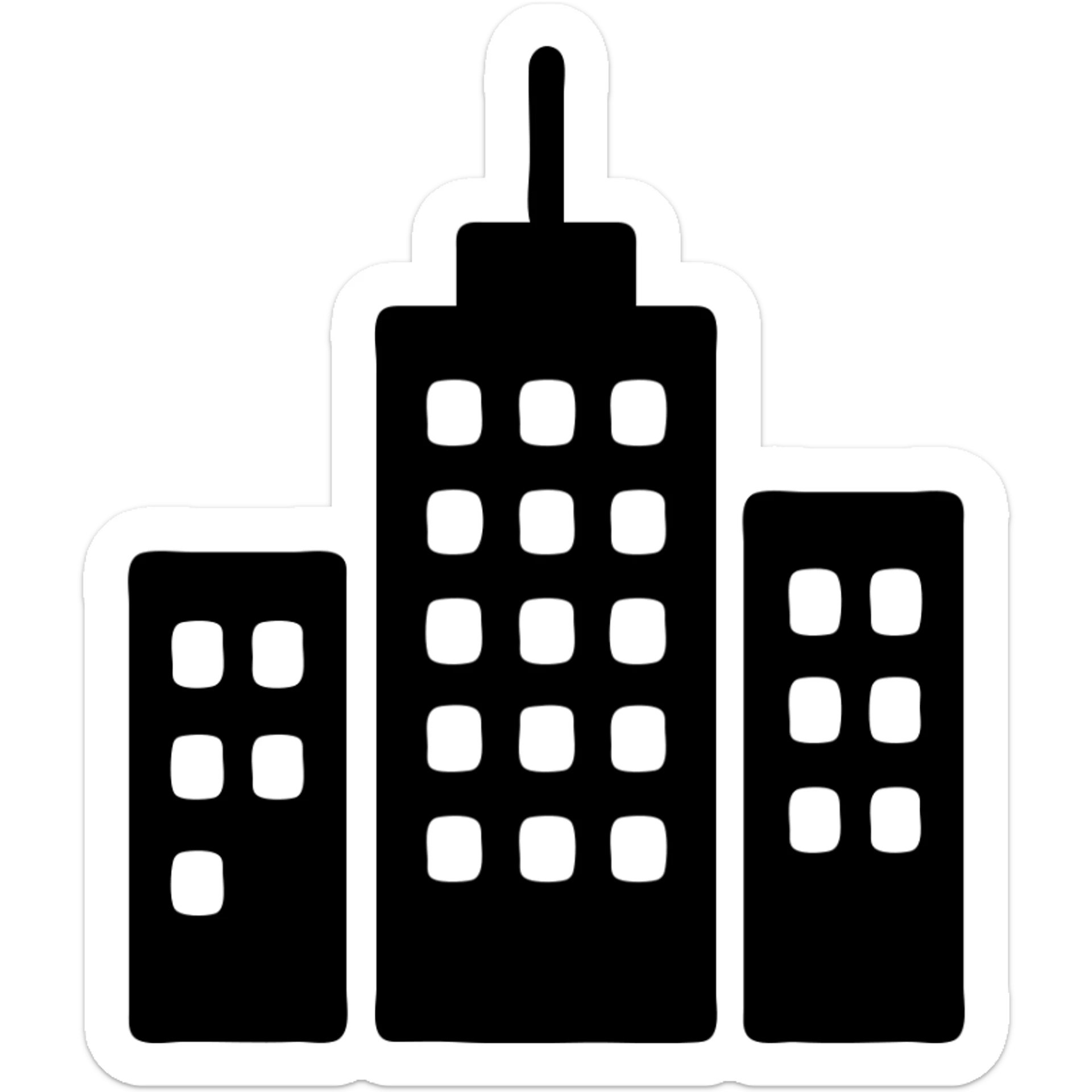 городская архитектура здания высотки sticker