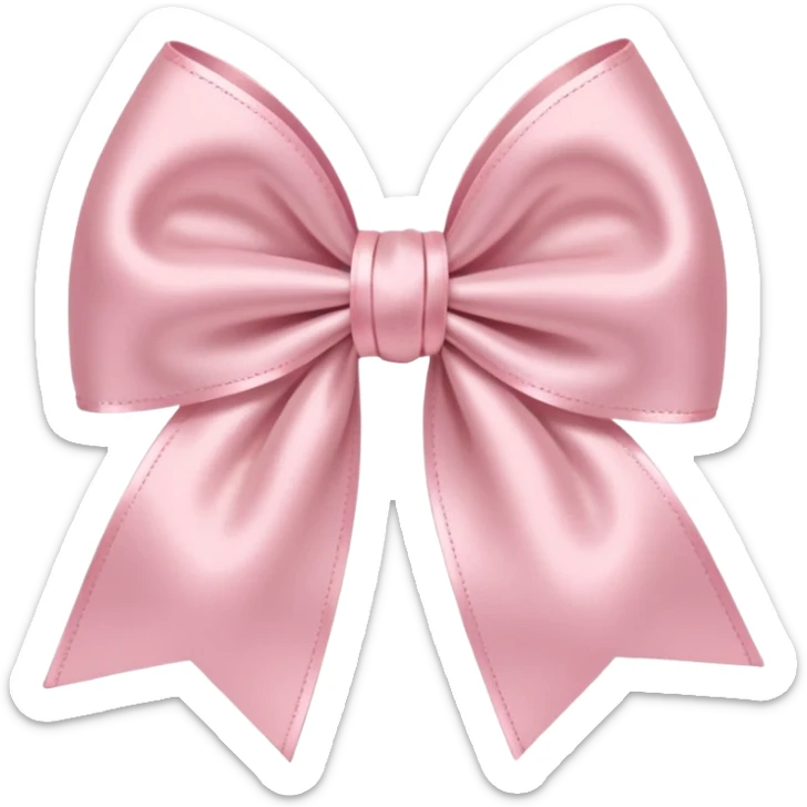 light pink bow on light pink bow sticker