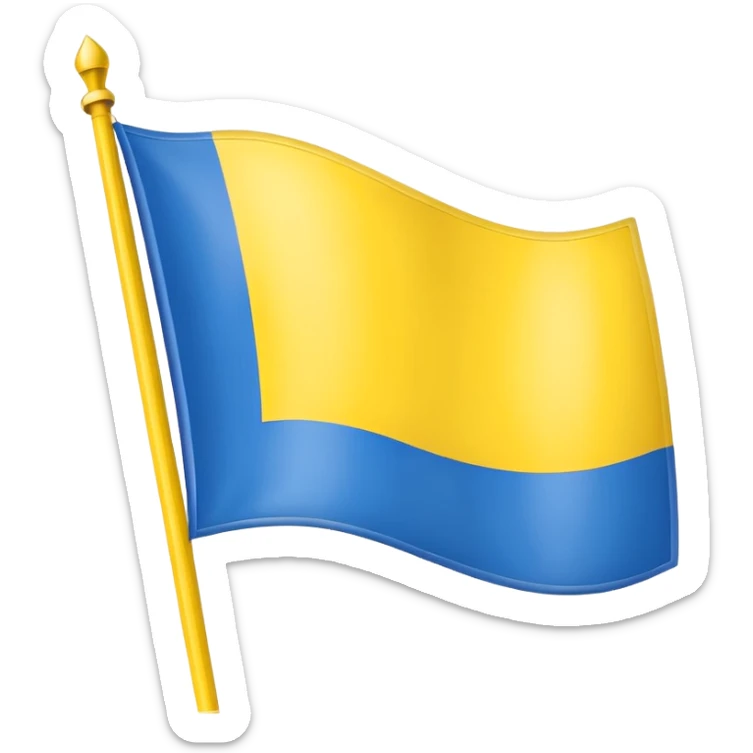 Uma bandeira de país tipo da Ucrânia mais em vez da cor azul vc coloca a cor preta onde fica o azul sticker