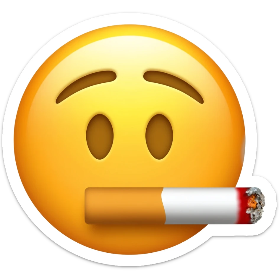 Smoking hot emoji sticker