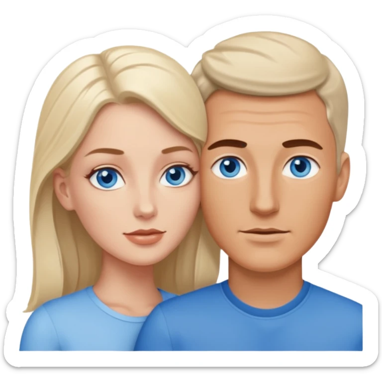 White Man and white woman blue eyes having sex naked woman being fucked by man sticker