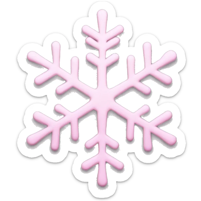 pastel pink snowflake  sticker