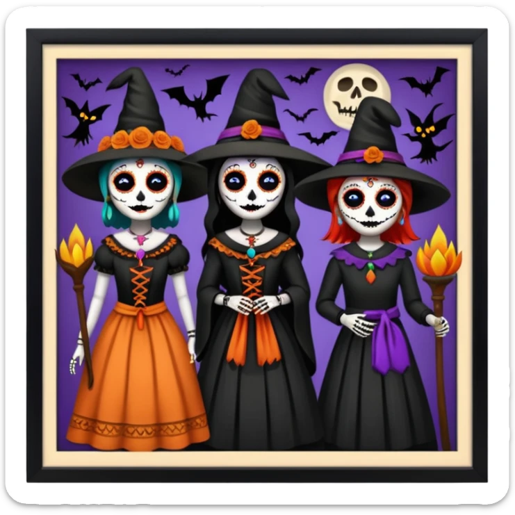 Day o the death, missing people, hereditary movie, museum,,culture,museum in mexico, clothes o missing people, witches, witchcraft sticker