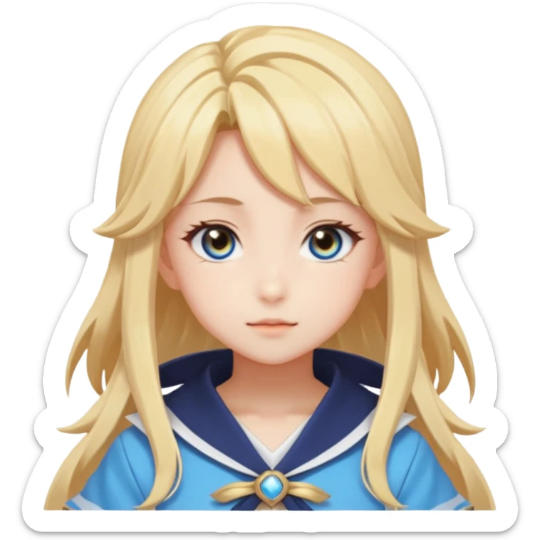 Cute Lumine from Genshin Impact in Photorealistic Hoyoverse Anime Style  sticker