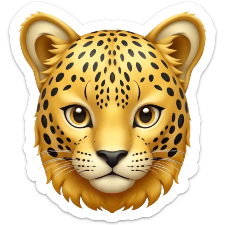 A high-resolution photo-realistic digital illustration of a young jaguar, chest upward A high-resolution, photo-realistic digital illustration of a majestic young jaguar sticker
