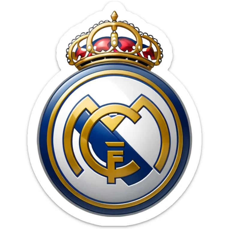 I want an emoji of real madrid logo of football and it should look realistic sticker