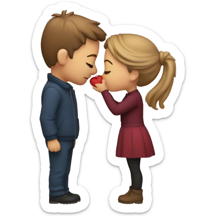 COUPLE kissing sticker