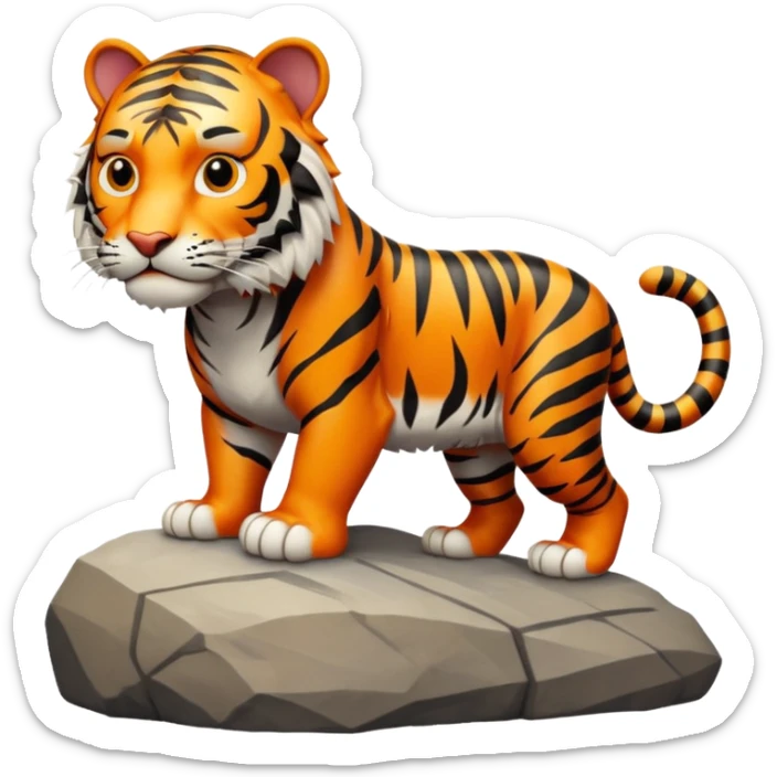 Tigre adulto feroz con la cara mas real no de caricatiraen la cima  sticker