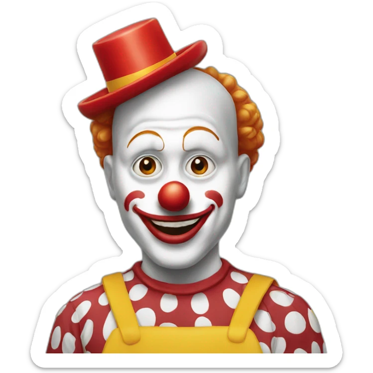 mcdonald's clown sticker