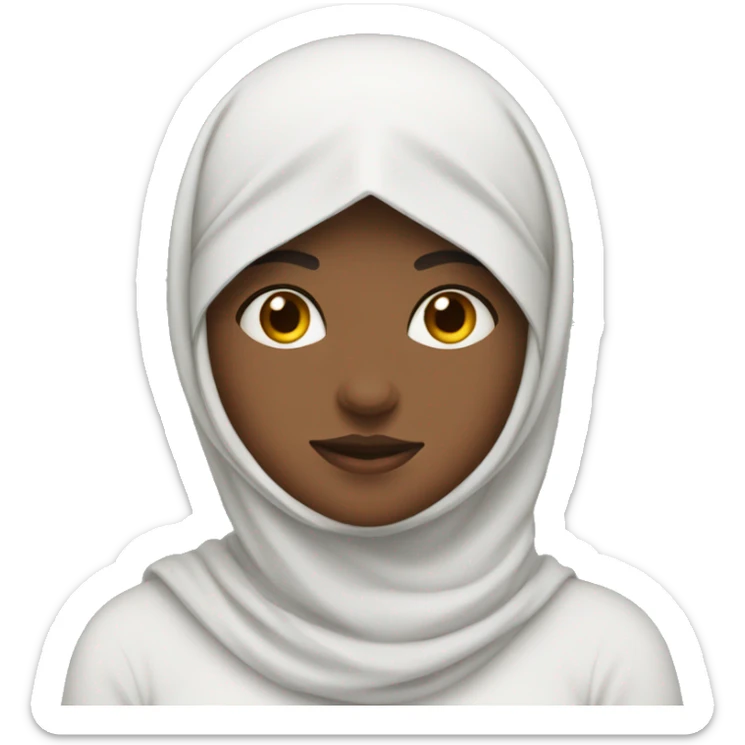 a girl wearing the hijab but is faceless and she’s playing football  sticker