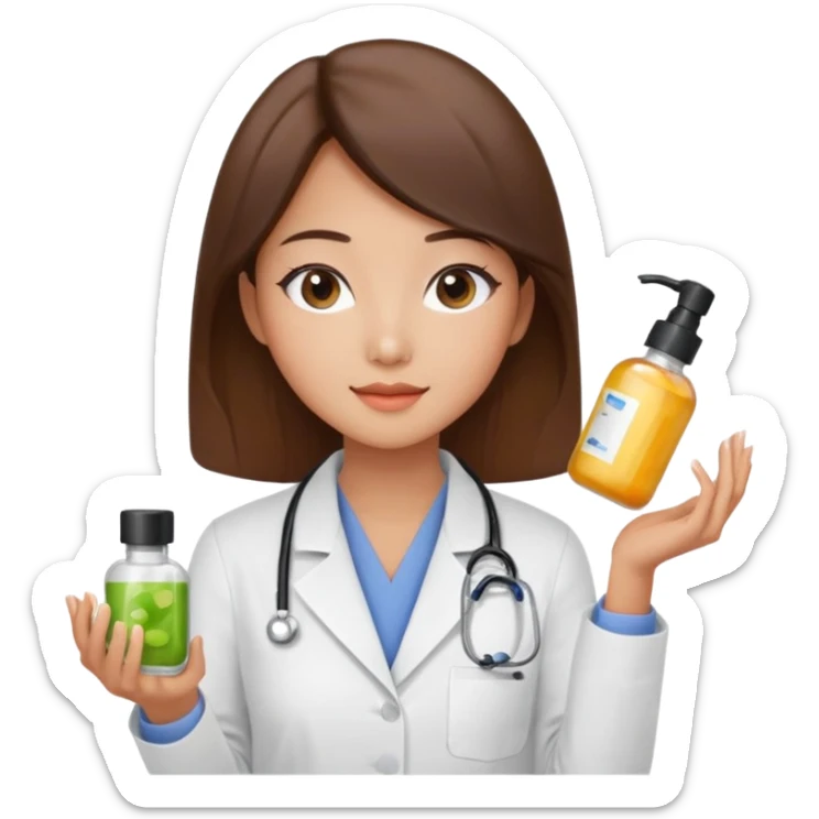 a korean marketing expert women in cosmetics industry, working in Oliveyoung sticker