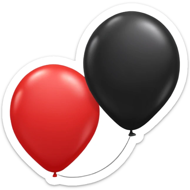 1 Red and 1 black balloon for Place it next to the name in the directory. sticker