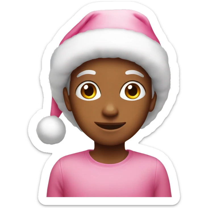 Pink christmas sticker