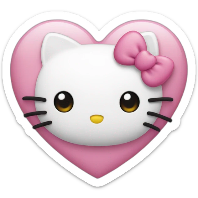 hello kitty heart sticker