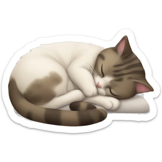 sleeping cat  sticker