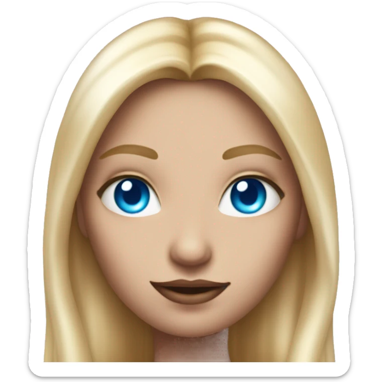 magical diva with thin pink andromedan face long blonde hair and blue eyes glowing third eye sticker