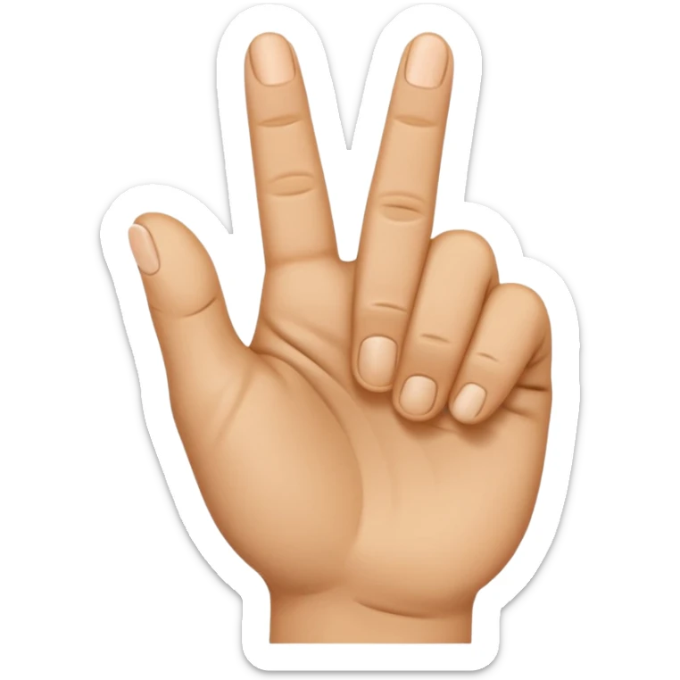 Create an emoji of a right hand. The thumb and middle finger of the right hand are pressed together, with the index finger positioned between them. The remaining fingers are curled into a fist. Add motion lines around the emoji to indicate a downward hand movement. sticker