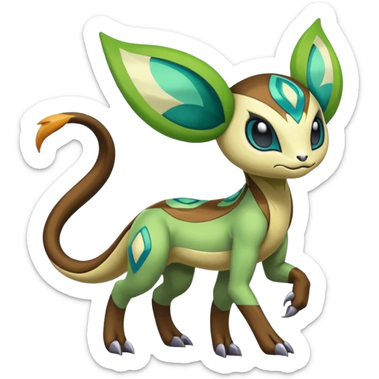 Colorful Exotic Meloetta-Terrakion-Virizion-Venom-Stitch-Fakémon-creature-hybrid sticker