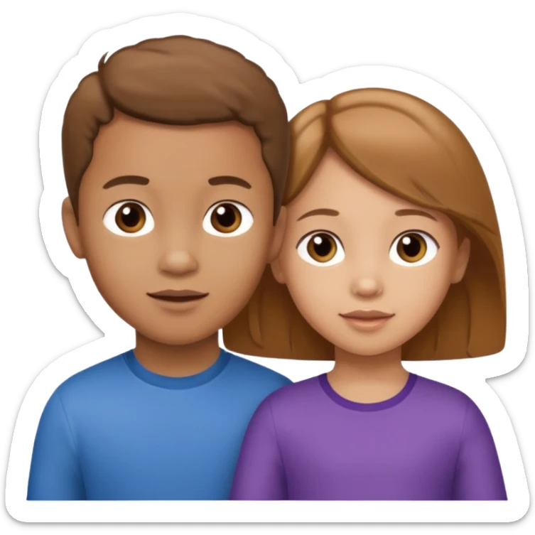 YOUNG CHILDREN: FIVE-YEAR-OLD BIRACIAL BOY WITH LIGHT BROWN HAIR AND LIGHT SKIN, THREE-YEAR-OLD BIRACIAL GIRL WITH LIGHT BROWN HAIR AND LIGHT SKIN sticker