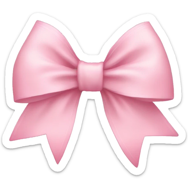 Light pink bow sticker
