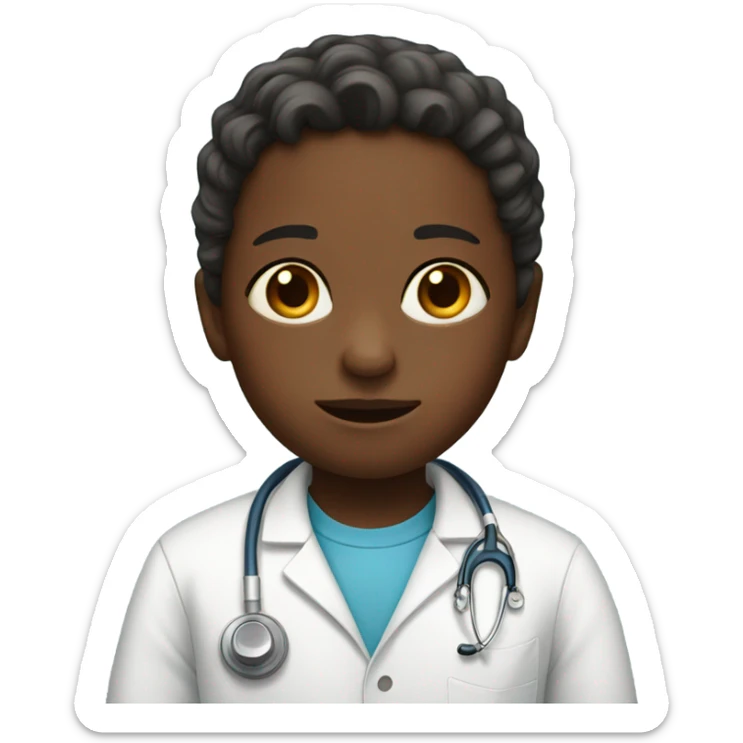 “Six-year-old child at the doctor” ou “Six-year-old son at a medical appointment”. sticker