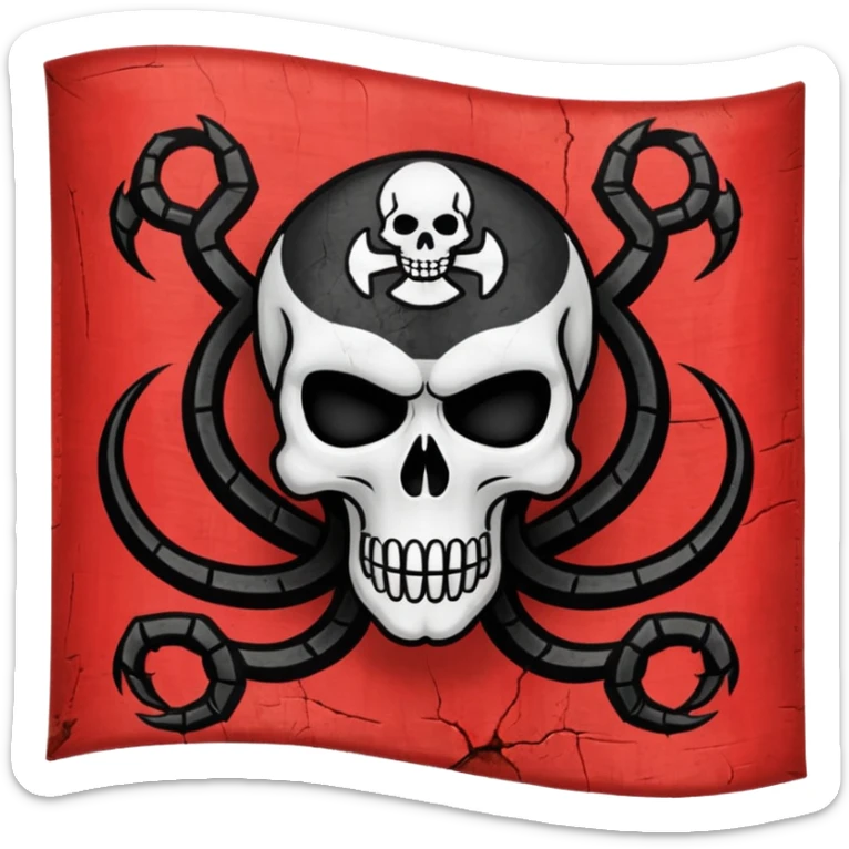 Can you generate me a emoji flag of the fictional world war two team hydra from Captain America? Can you make it the exact logo from the movie? sticker