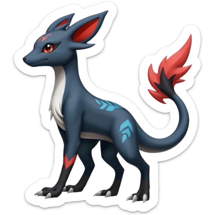 Salandit-Amaura-Umbreon-Silvally-fusion (full body) sticker