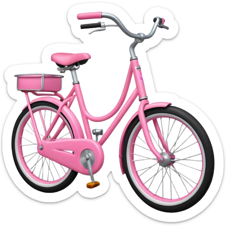 Una bicicleta rosada sticker