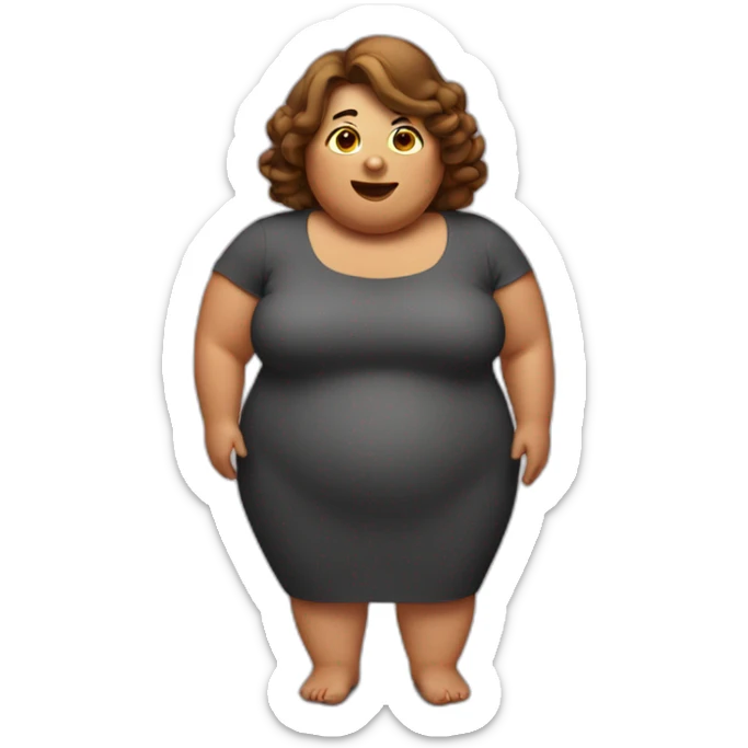fat women sticker