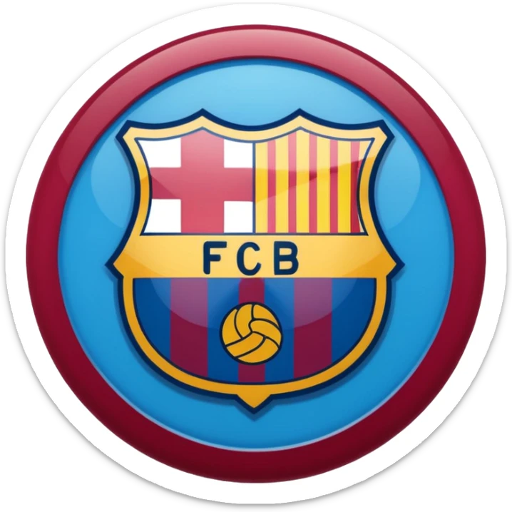 Make a logo of fc Barcelona football team sticker
