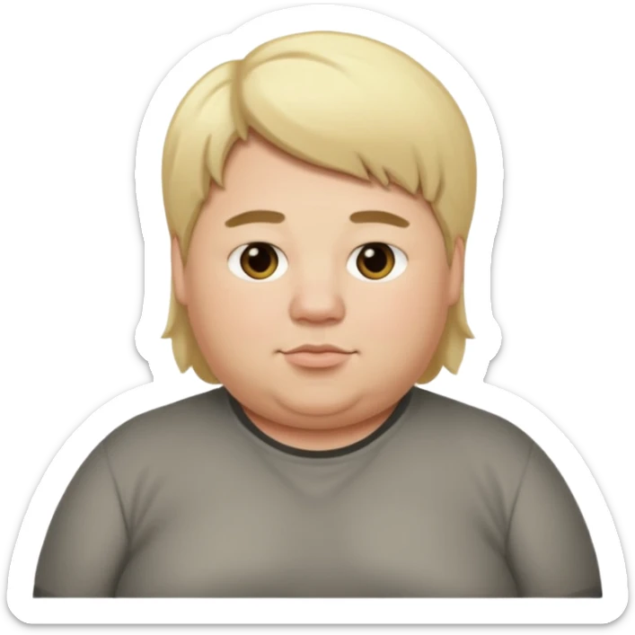 ash Trevino is a fat girl with blonde hair  sticker