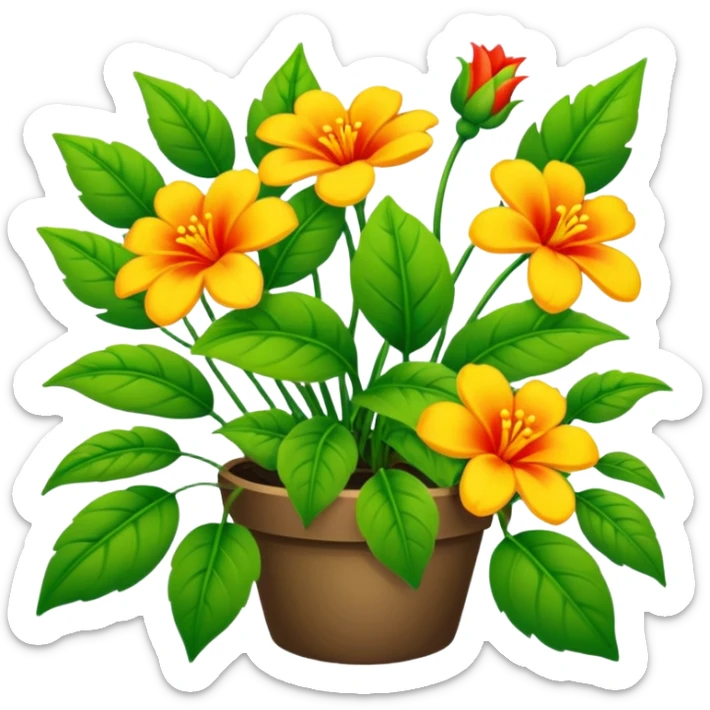 Flowers and plants growing (to describe/match with the word flourish) sticker