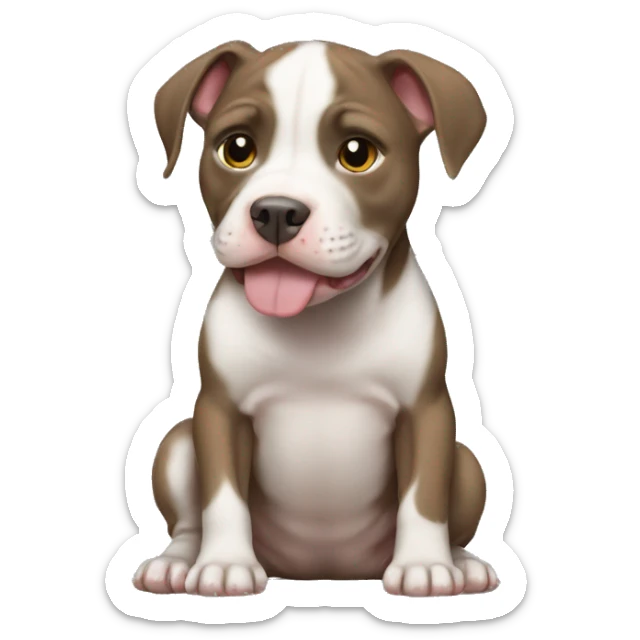 Pitbull puppy sticker