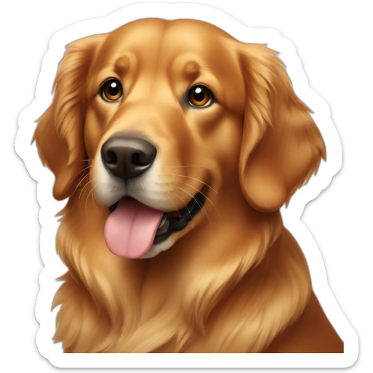 red golden retriever sticker